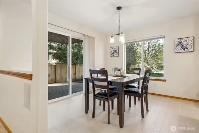 DINING ROOM: with plenty of natural light flows easily from both the living room and the kitchen.