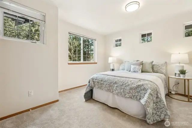 - with lots of windows to allow the Evergreens & natural light in!