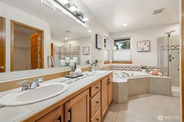 ENSUITE: Luxe 5-piece bath! Includes water closet & clothes closet.