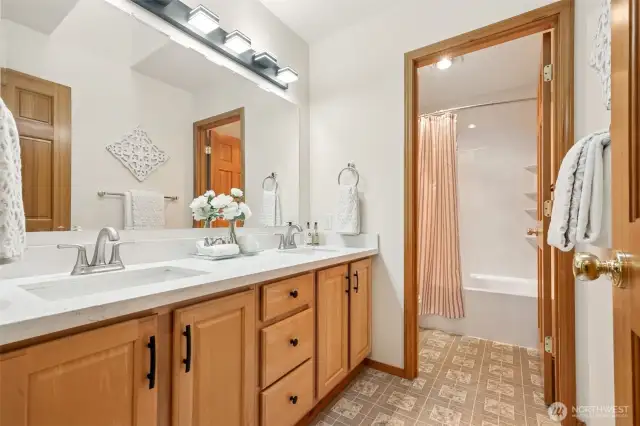 Upstairs hall bathroom