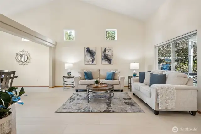 LIVING ROOM: Such a great gathering space - with room for everyone!