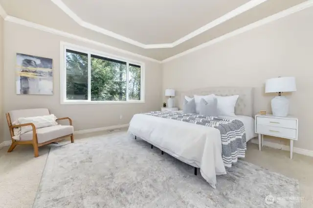 Spacious primary bedroom.