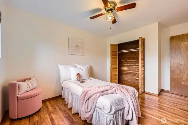 Large cedar lined closet.