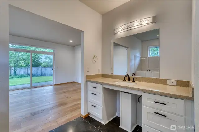 New vanity allows ease of use.