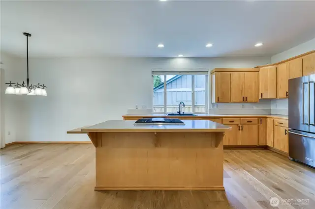 Kitchen is nicely upadted and conveinantly located off the large family room.