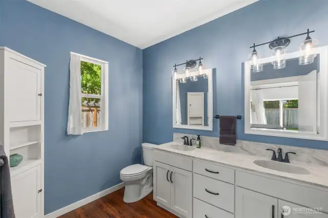Primary bath with double sinks!