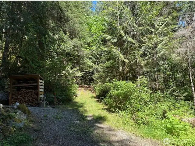 Pathway leading up to property