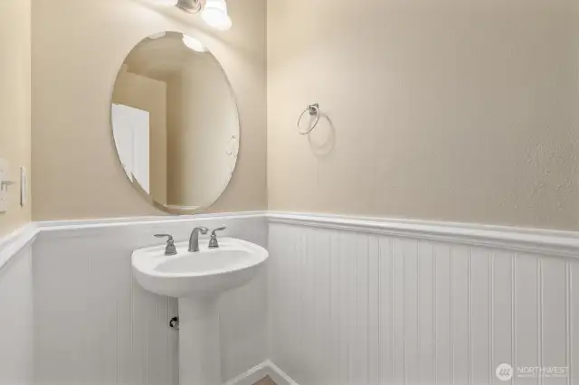 Half bathroom downstairs.