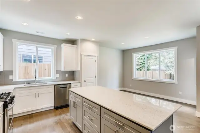 Photos of a completed home next door