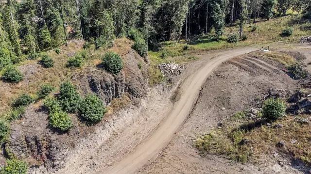 Drone photo of road