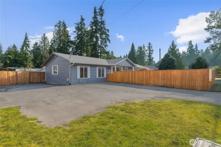 Driveway with plenty of room for RV Parking