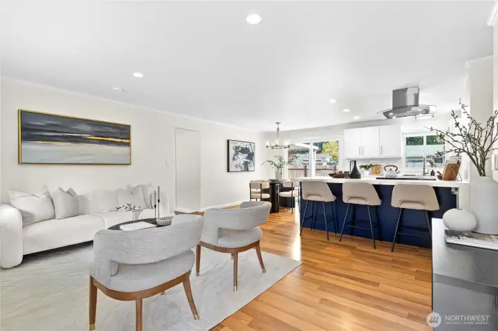 Living, Dining, Kitchen, Back Patio Slider