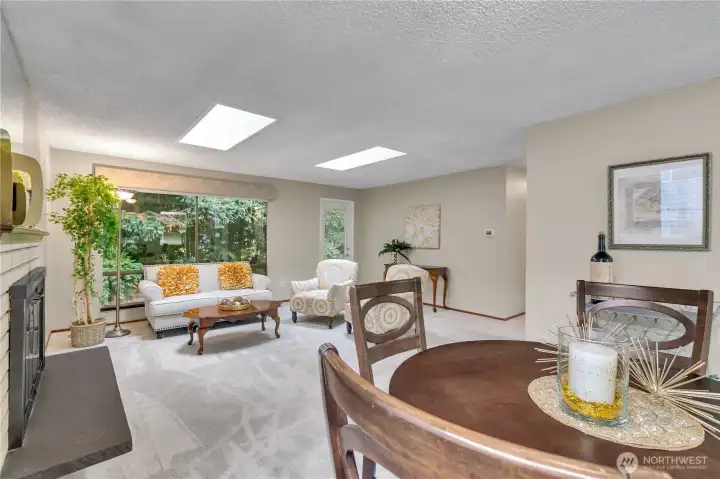 The adjoining dining room is perfect for formal dinners....