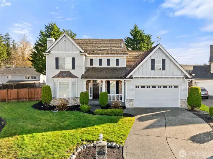Front of Home at the end of the Cul de Sac in a Gated Community