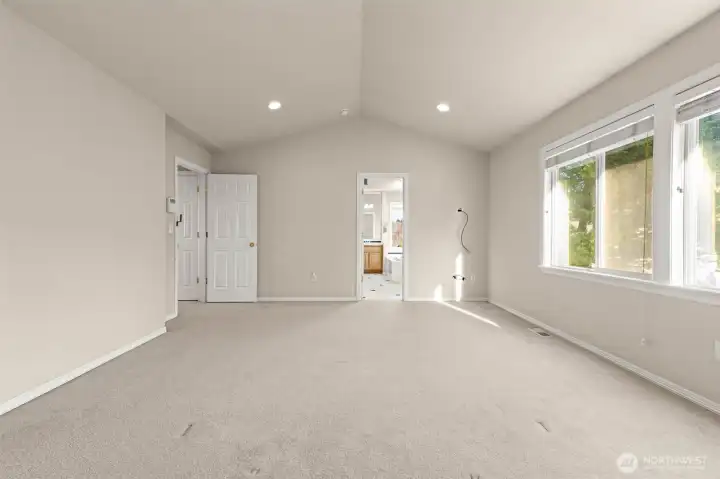 Primary Bedroom with Vaulted Ceiling