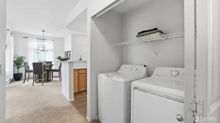 Enjoy the convenience of an in unit washer & dryer!