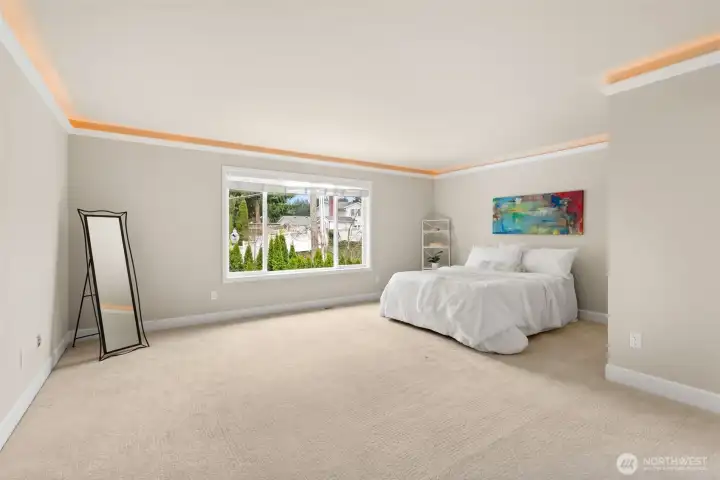 Extra space for a sitting area in your private oasis