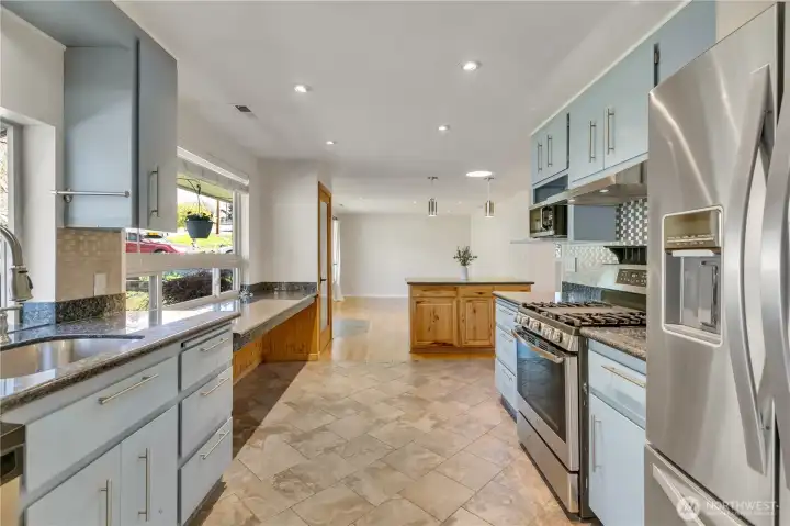 Another view of your spacious kitchen with pantry.