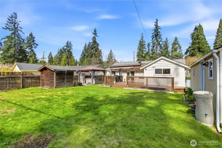 Are you into gardening? The huge back yard has raised beds and a garden area.