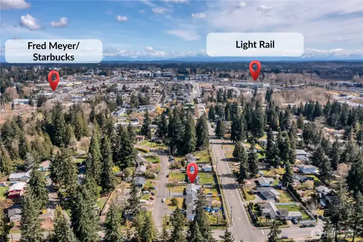 Another view of the proximity to the light rail station and all 196th has to offer!