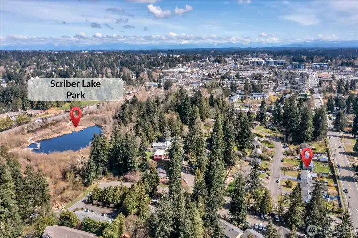 Want to get out in nature and have a nice peaceful walk...Scriber Lake Park is down the block!