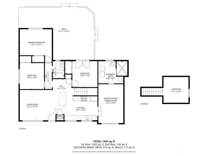 Floorplan with dimensions.