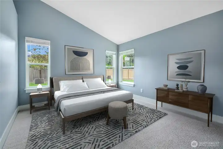 Stunning primary bedroom
