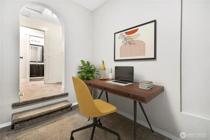 Extra finished is a great spot for a home office, craft room, or exercise room.