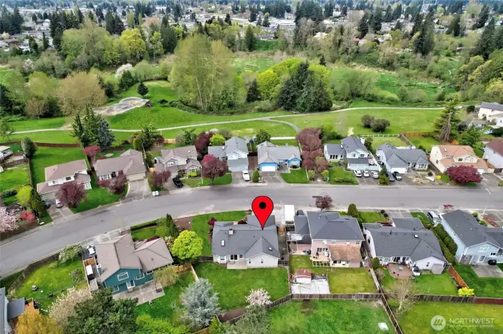 Directly across from the walking trail that leads to Jennings park.
