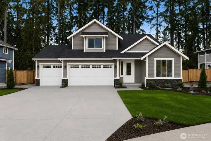 The Madrone Floor Plan. Photo is of another lot. Picture shows correct colors.