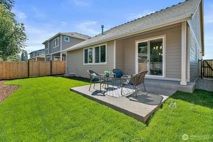 Irrigated and fully fenced back yard.