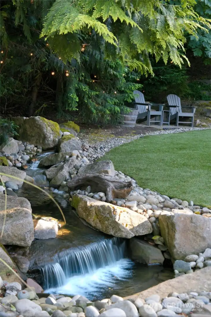A tranquil waterfall brings serenity to everyday living.