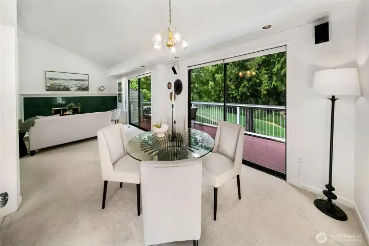Open concept, dining leads to living rrom