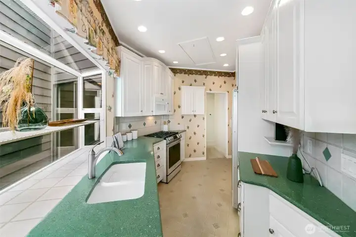 Galley style kitchen