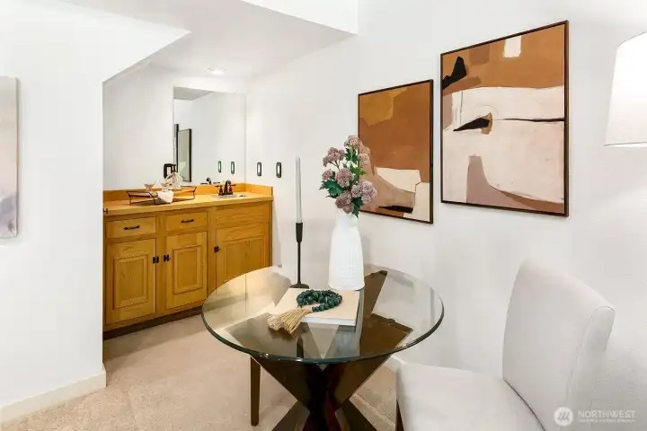 Downstairs wet bar area