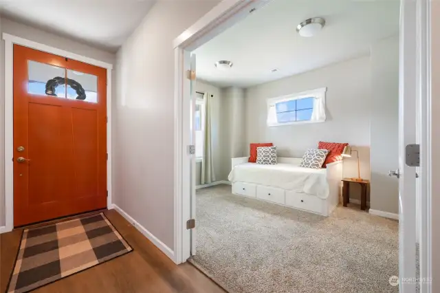 Welcome home - entry offers room for racks & a  coat closet too.