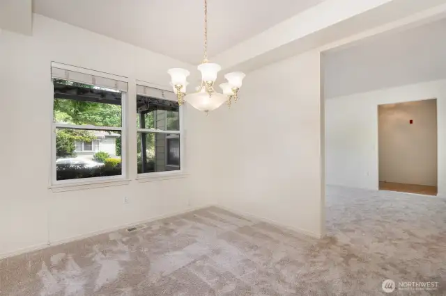 Dining Room (not staged) New Carpet