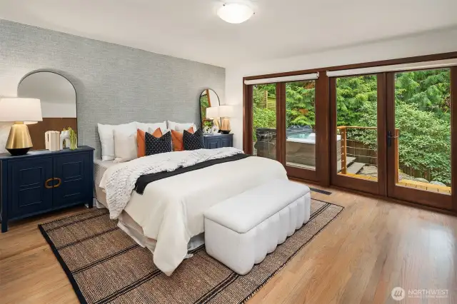 Primary suite with access to outdoor hot tub