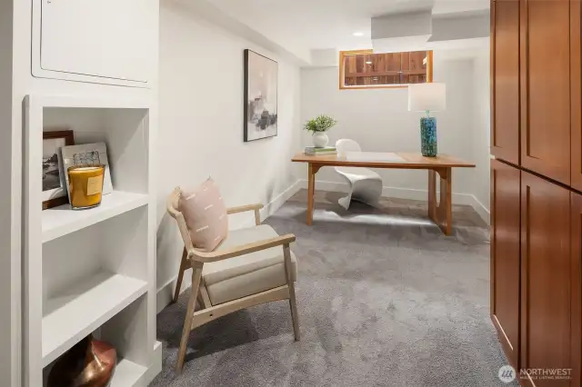 Work at home space with plenty of storage