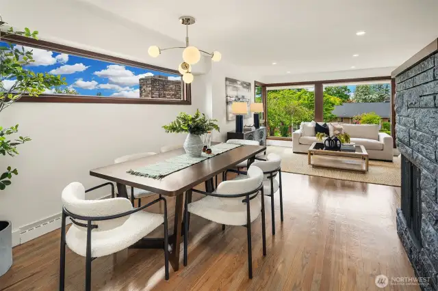Dining area with views