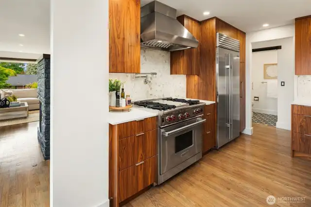 Wolf gas range & Sub Zero refrigerator