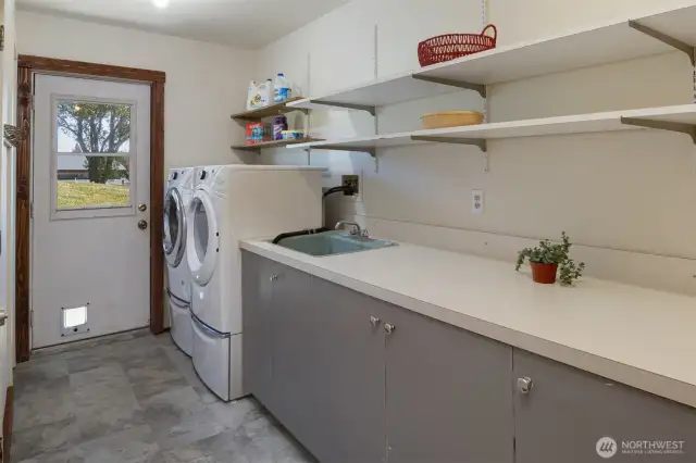 Laundry on lower level