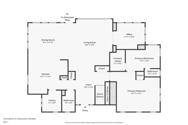 Main floor of the home