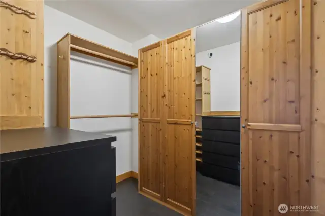 Primary bedroom with spacious walk in closet