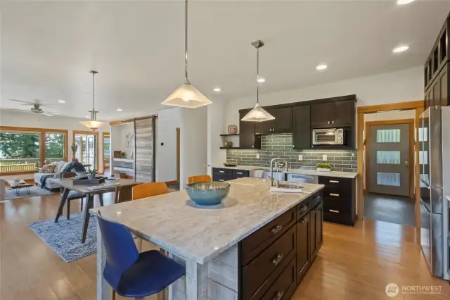 Open concept living on the main level