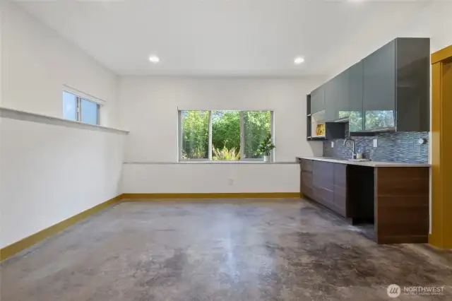 Lower level kitchenette in the bonus room that could be an ADU