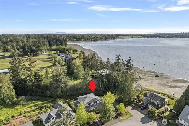 Birds eye view of your home and Drayton Harbor and Semiahmoo