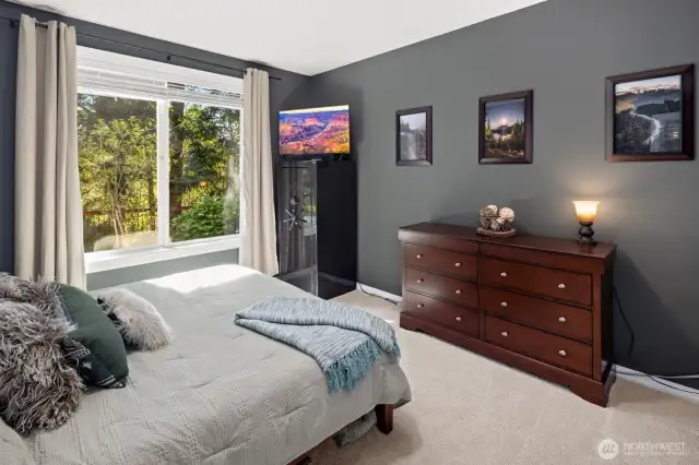 Downstairs MAIN FLOOR bedroom with private attached FULL bathroom!  Great for those wanting main floor living and / or guest room!
