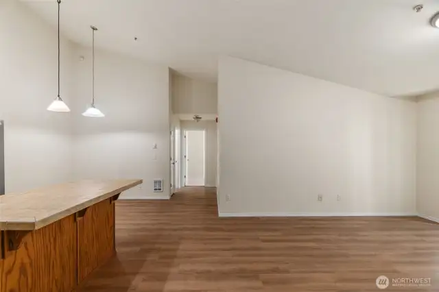 You'll love the fresh interior paint, new laminate wood flooring & carpeting in the bedrooms! This home is truly move-in ready!