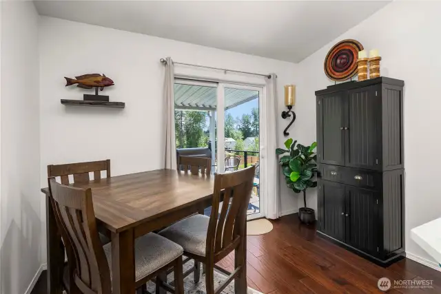Dining Area and Sliders to Back Deck